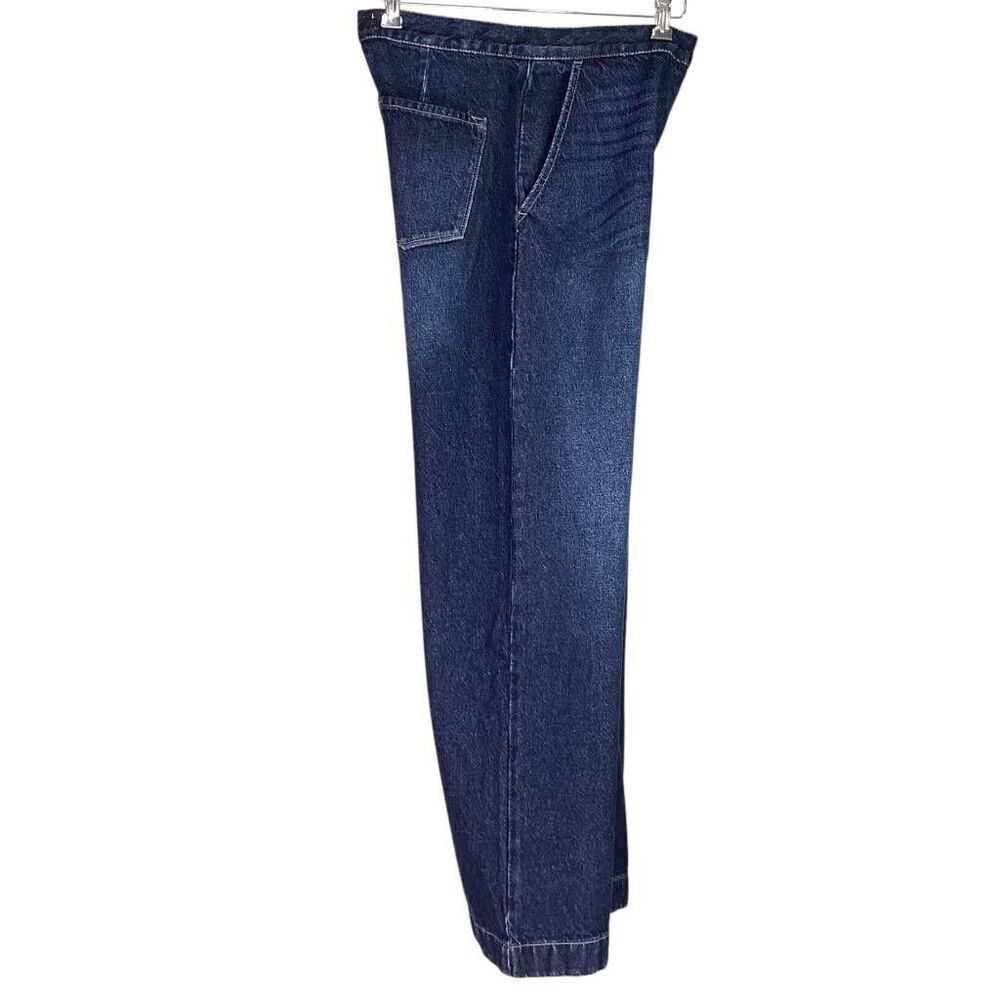 KanCan Jeans Women 9 28 Blue Cotton Ultra High Rise Super Flare Side Zip NEW - Picture 4 of 12